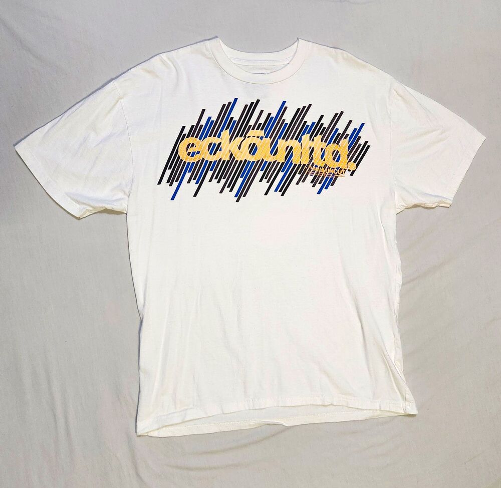 Ecko Unltd. Raw & Uncut Men's XL White Graphic Logo Crew Neck Cotton Tee